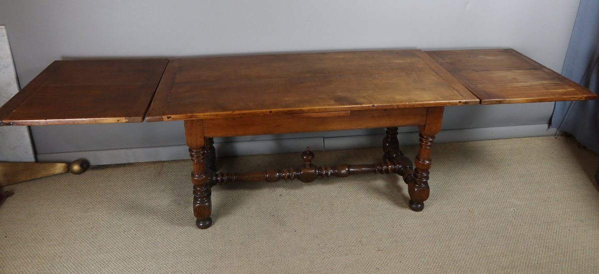Table style Louis XIII à allonges-photo-4