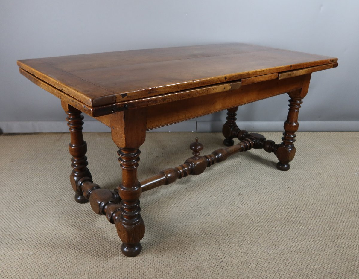 Table style Louis XIII à allonges-photo-6