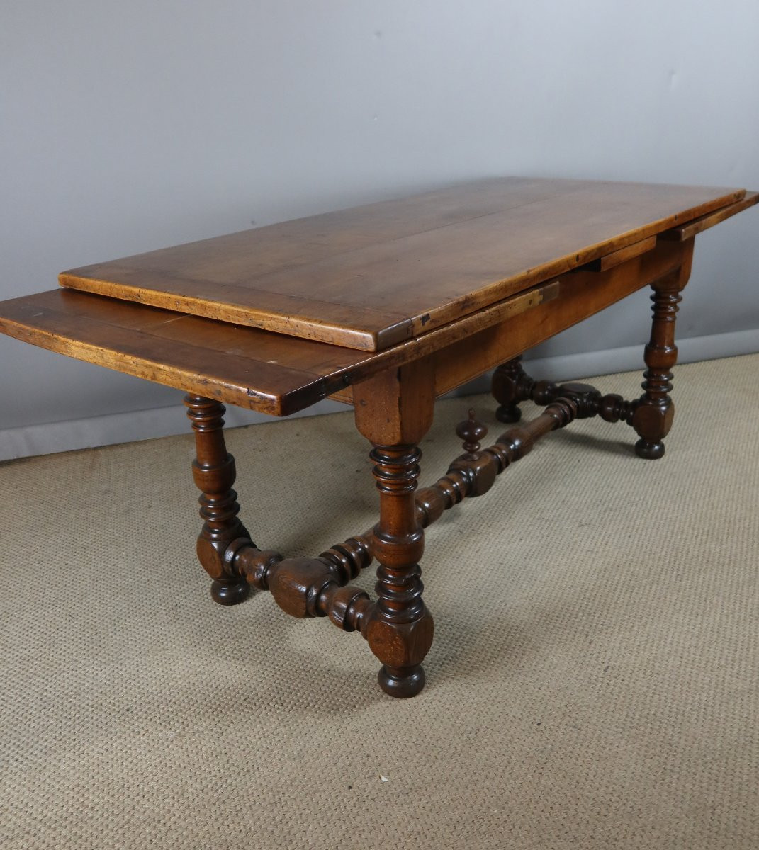 Table style Louis XIII à allonges-photo-8