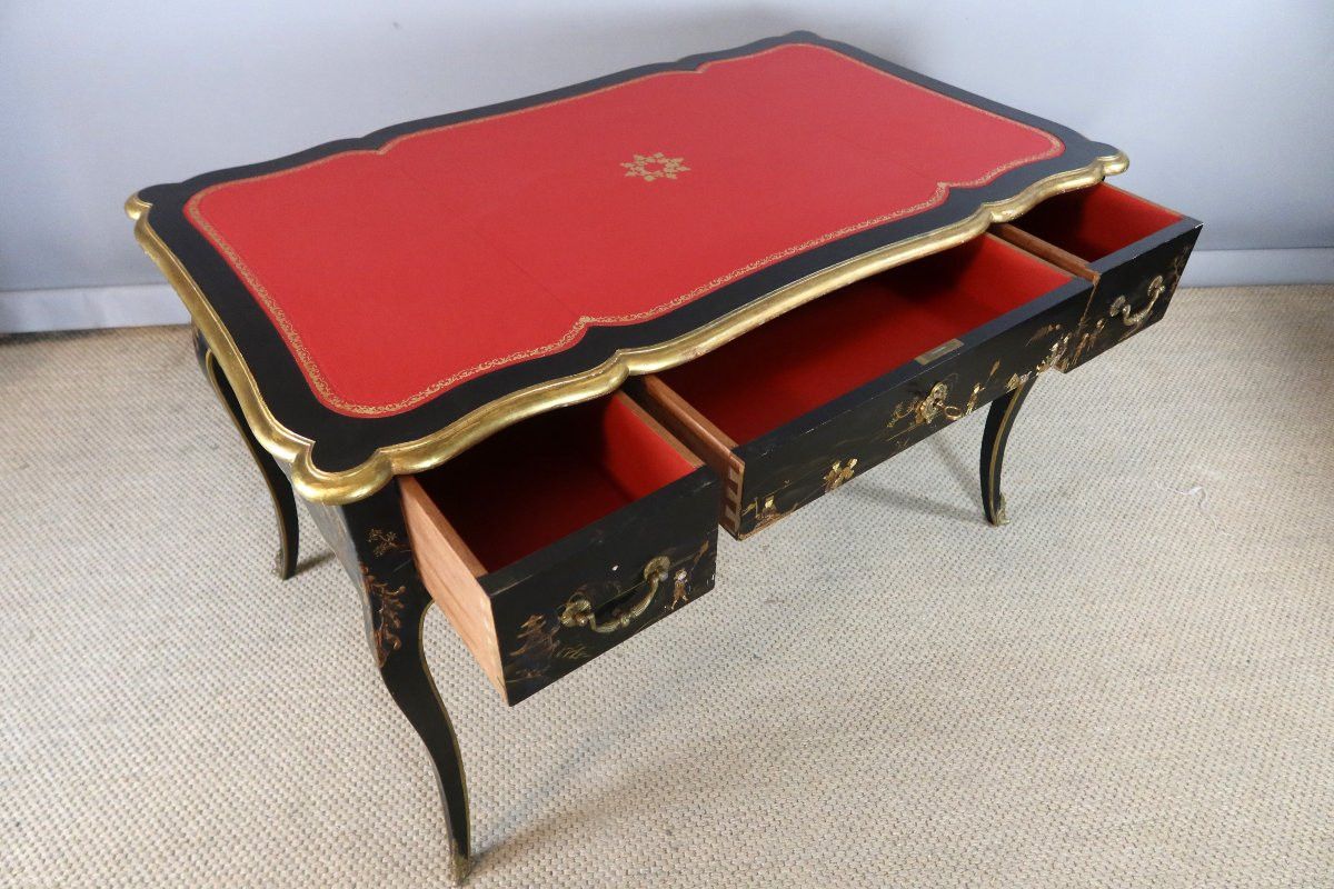 Louis XV Style Desk With Chinese Influences-photo-4