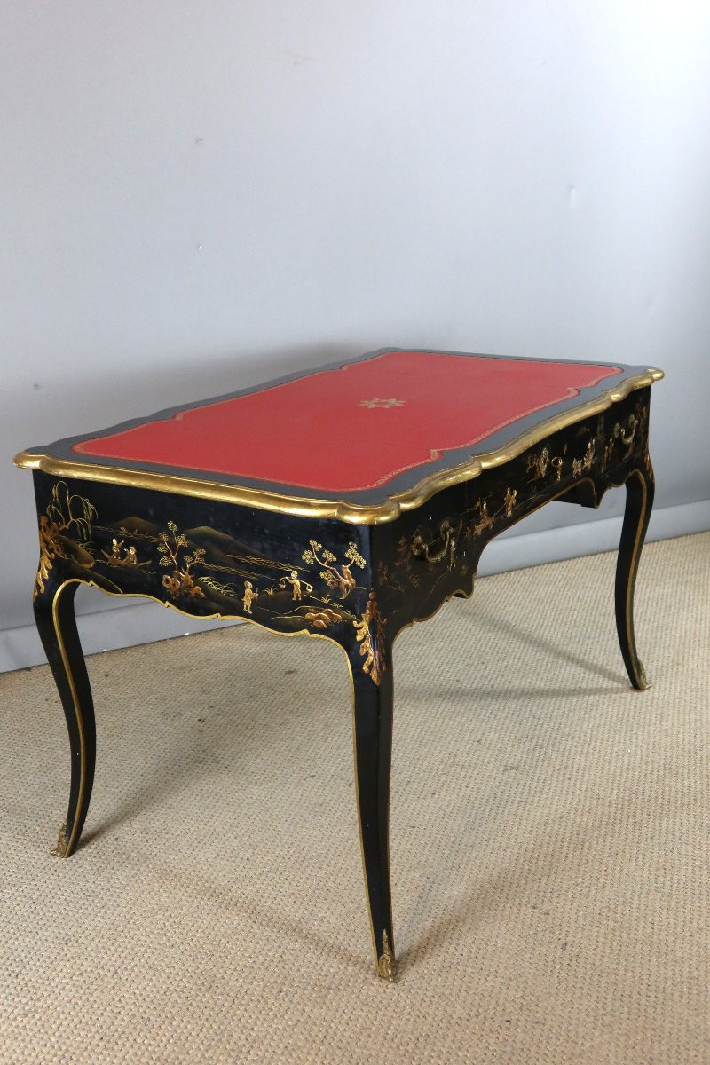 Louis XV Style Desk With Chinese Influences-photo-2
