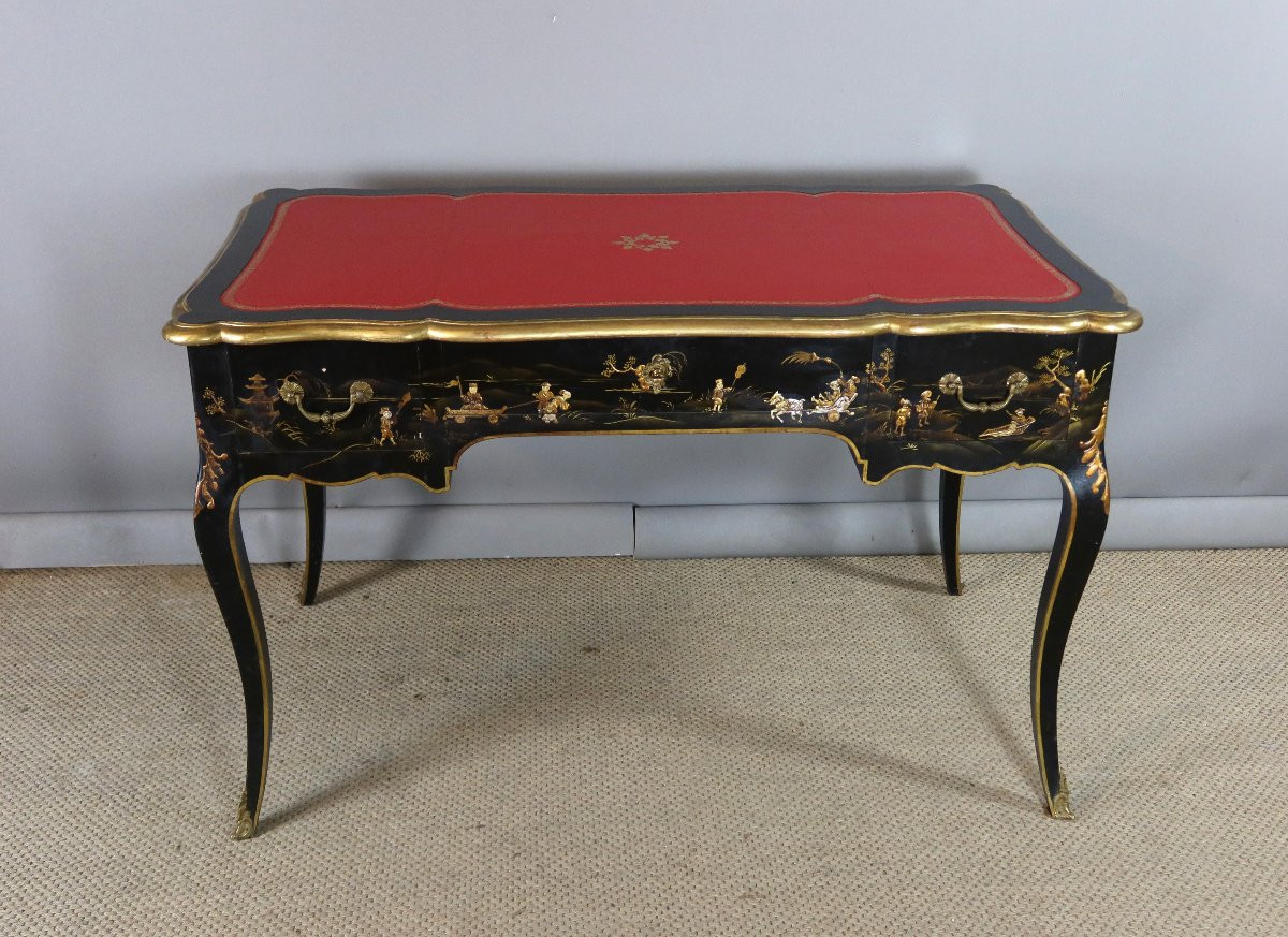 Louis XV Style Desk With Chinese Influences-photo-7