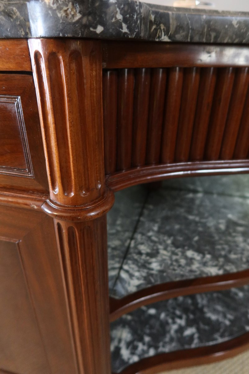 Buffet Desserte en acajou Louis XVI fin XVIIIème siècle-photo-4