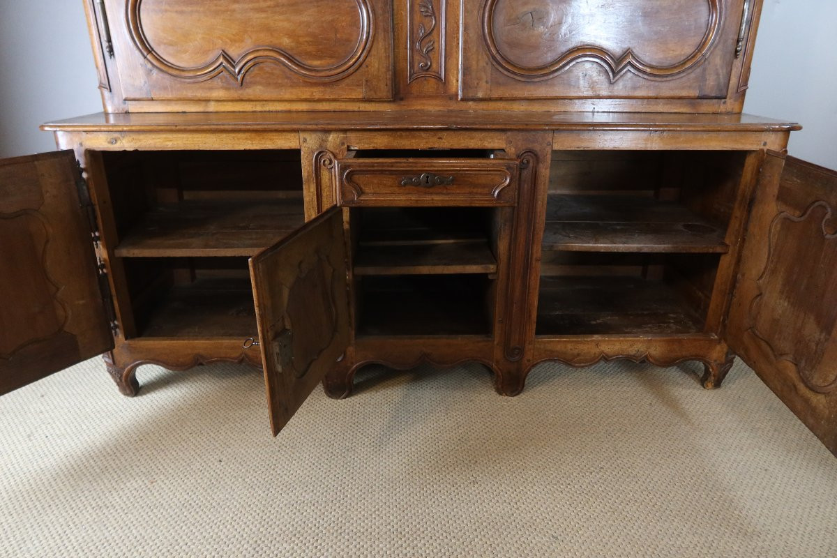 Two-part Walnut Buffet, 18th Century-photo-8