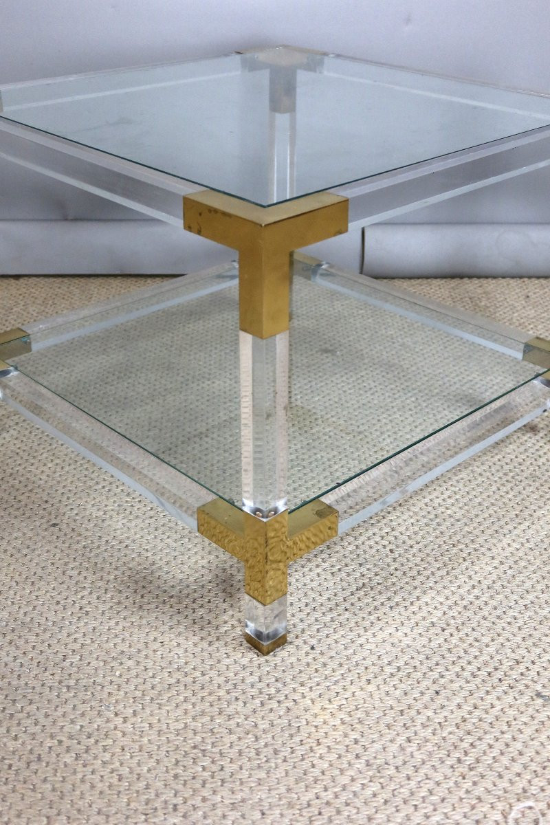Plexiglass Side Table For Living Room-photo-2