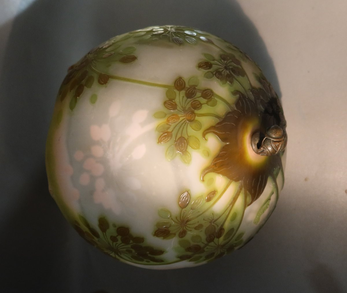 Gallé Signed Ceiling Light-photo-2