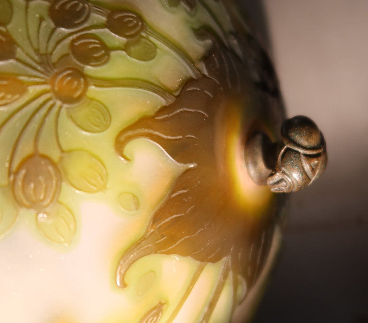 Gallé Signed Ceiling Light-photo-3