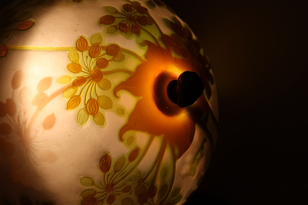 Gallé Signed Ceiling Light-photo-2