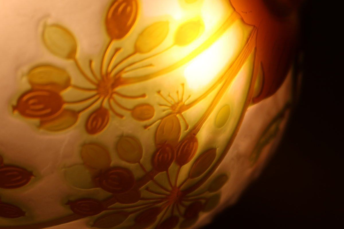 Gallé Signed Ceiling Light-photo-3