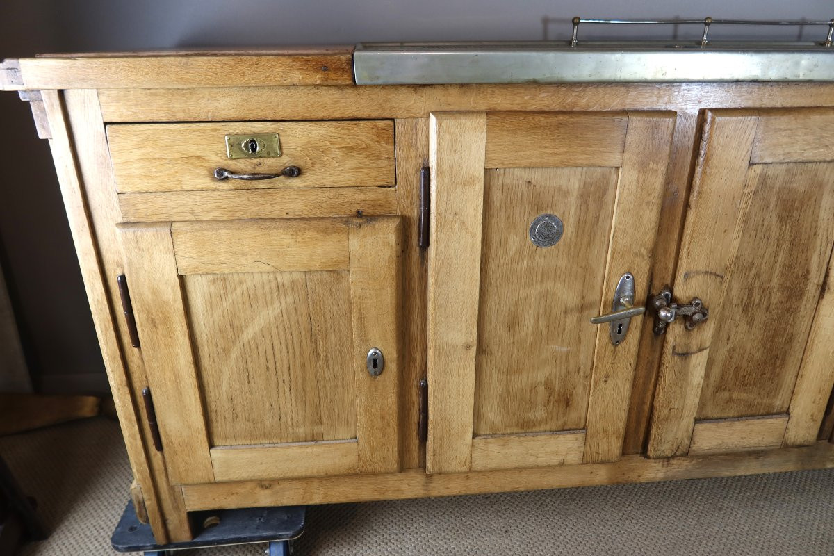 Large Oak Bar From The Early 20th Century.-photo-3
