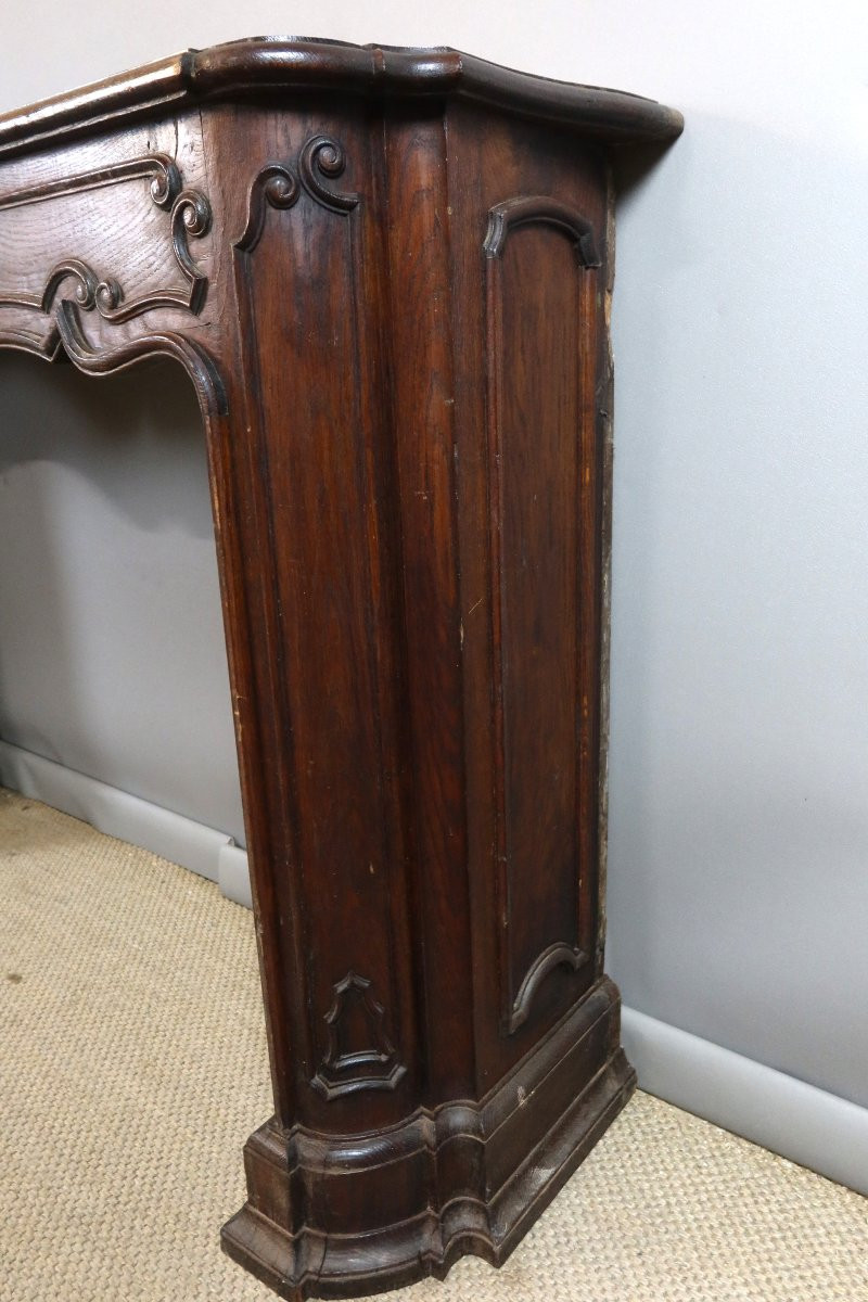 Cheminée en chêne époque XIXème siècle-photo-3