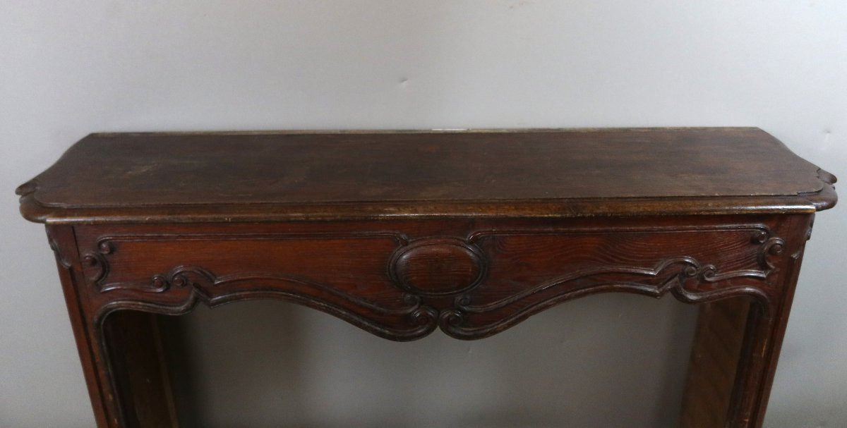 Cheminée en chêne époque XIXème siècle-photo-5