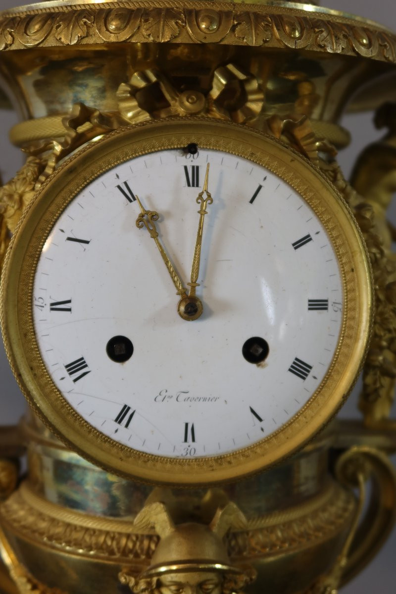 Fireplace Set Signed Etienne Tavernier Circa 1820-photo-1