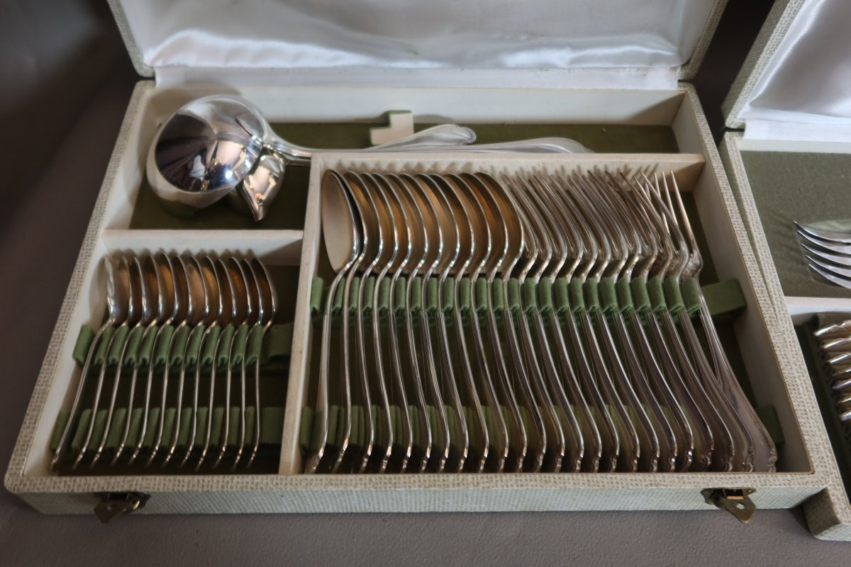 127-piece Silver-plated Flatware Set By Christofle-photo-7