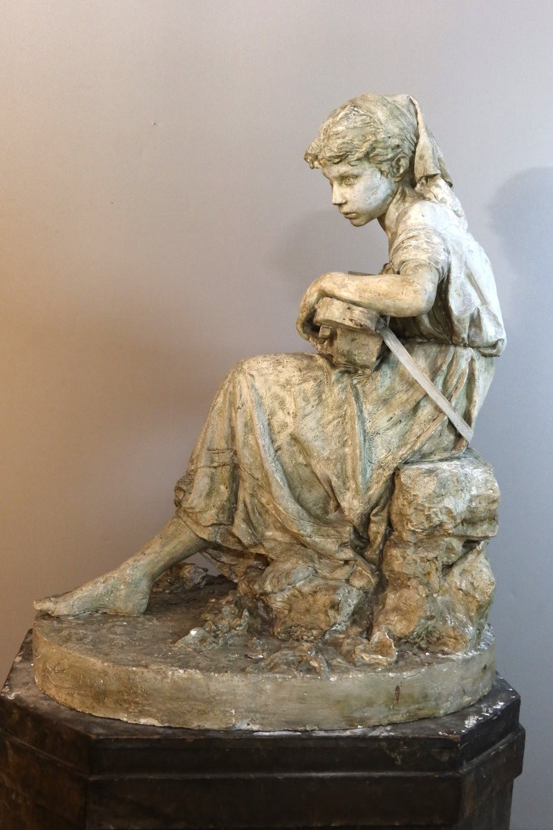 Large Plaster Cast From The Studio, Signed And Dated 1881-photo-2