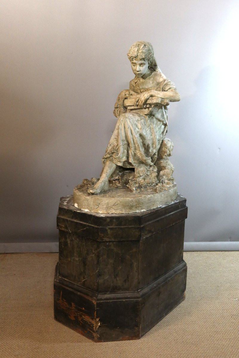 Large Plaster Cast From The Studio, Signed And Dated 1881-photo-1