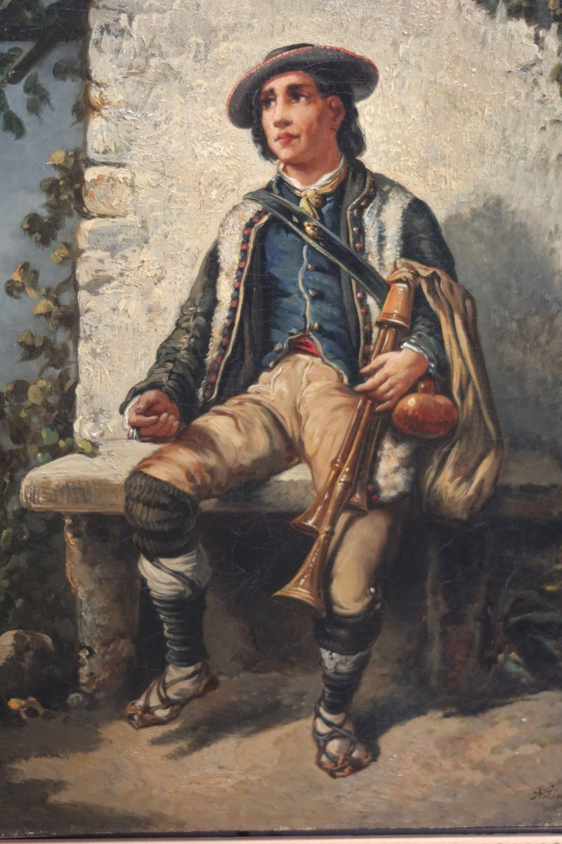 Pair Of Paintings Signed A. Léonard, 19th Century-photo-2