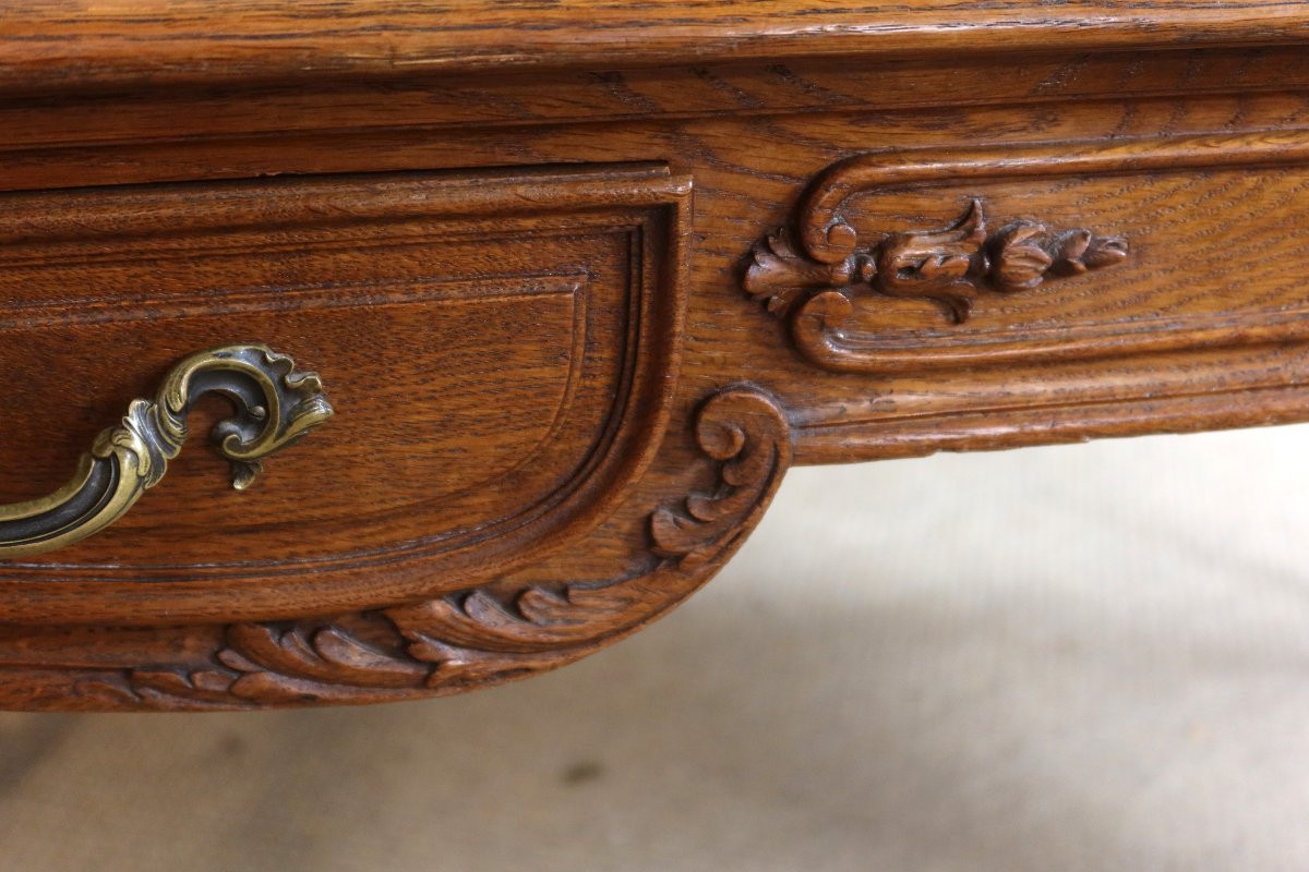 Bureau en chêne sculpté-photo-3