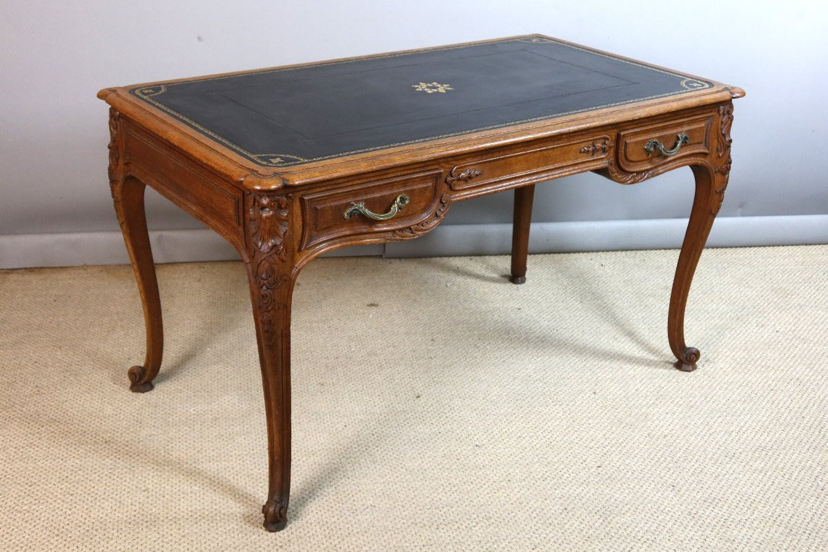 Bureau en chêne sculpté-photo-5