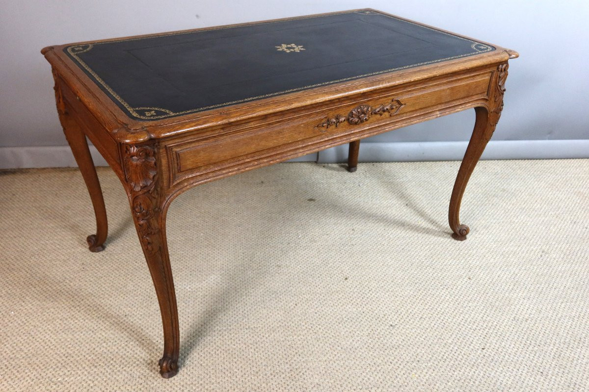 Bureau en chêne sculpté-photo-7