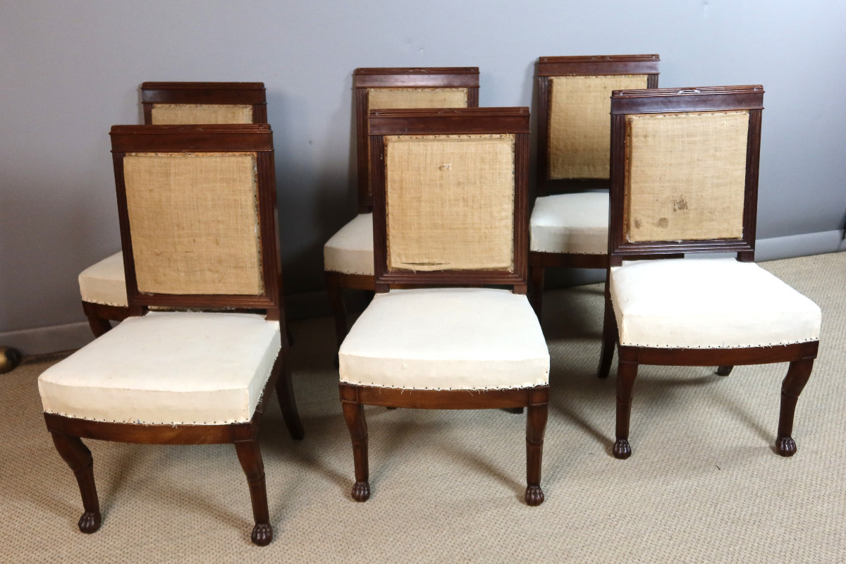Suite de six chaises époque Empire