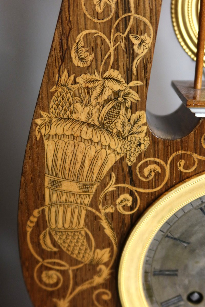 Large Charles X Lyre Clock With Its Globe-photo-3
