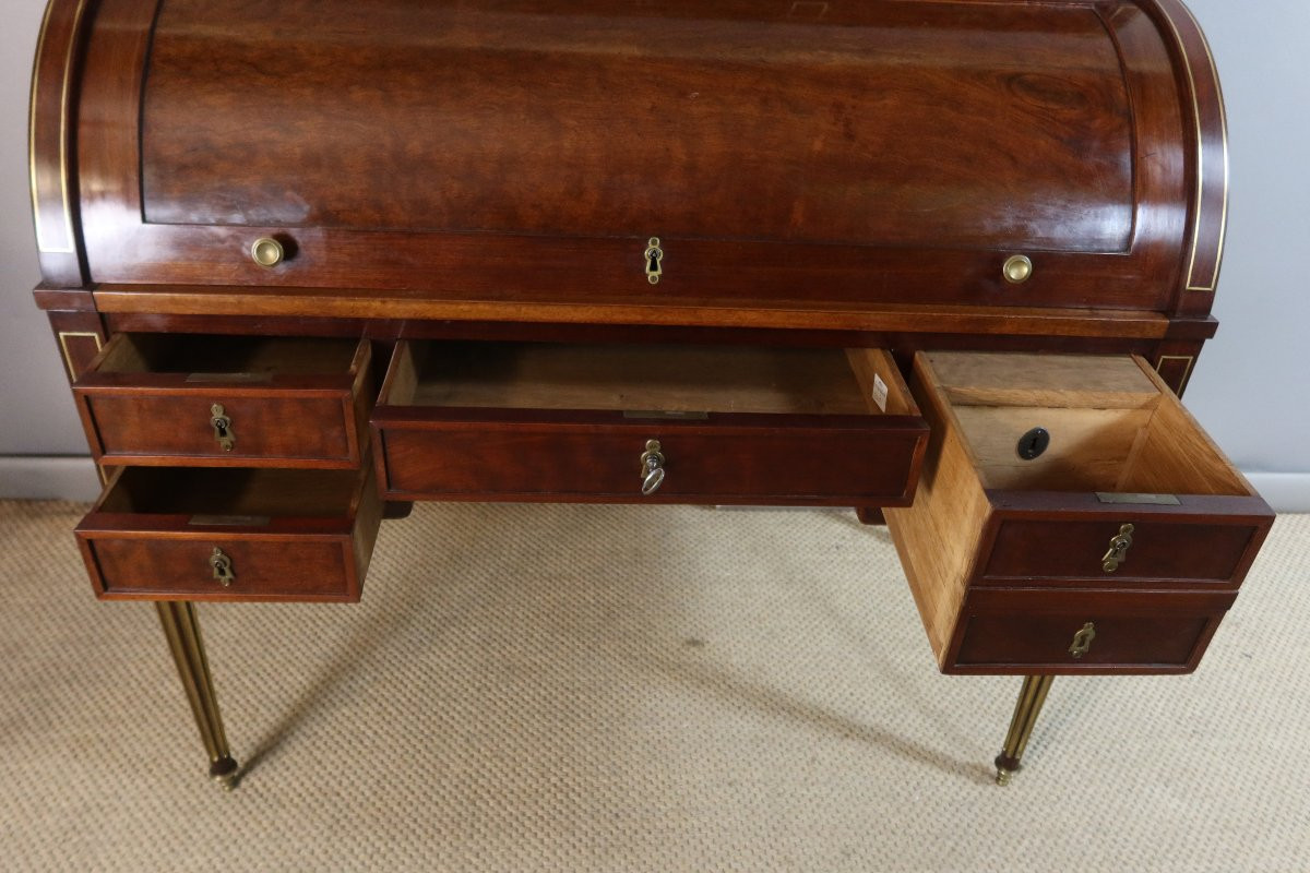 Bureau cylindre Louis XVI-photo-3