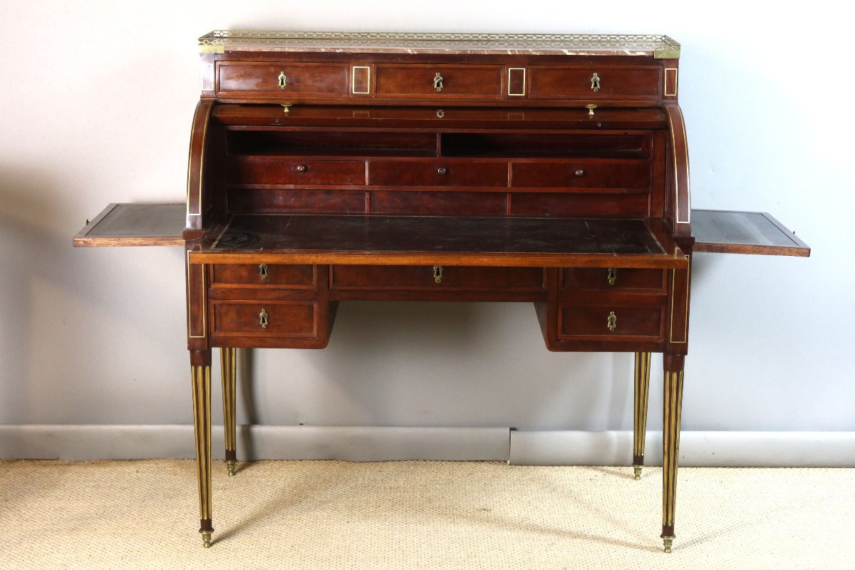 Bureau cylindre Louis XVI-photo-4
