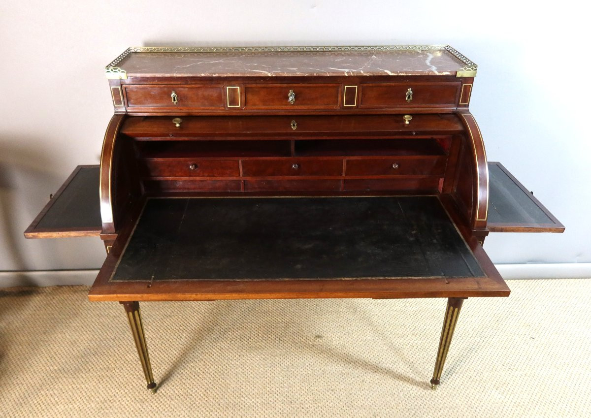 Bureau cylindre Louis XVI-photo-4