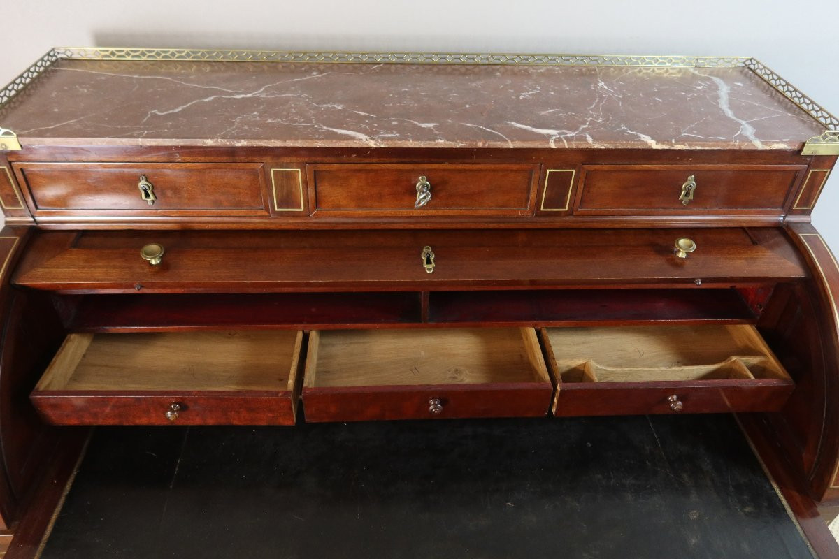 Bureau cylindre Louis XVI-photo-5