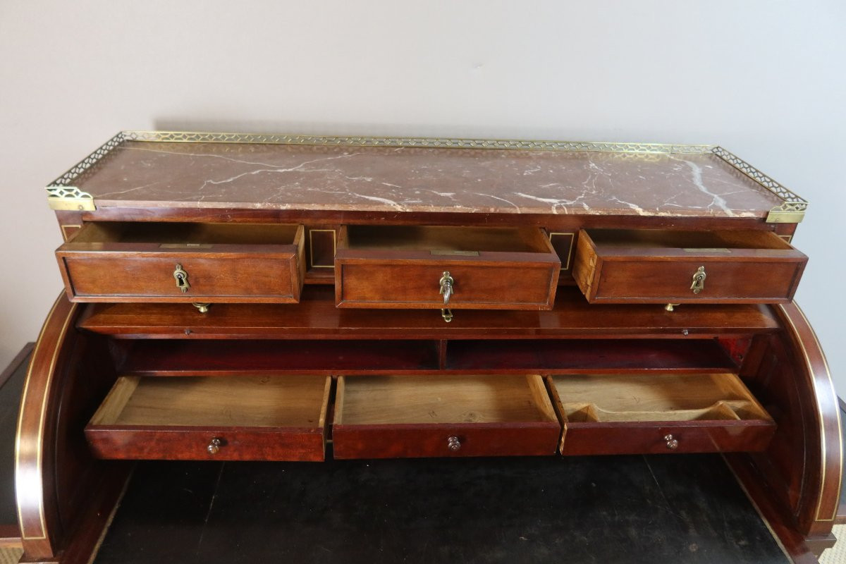 Bureau cylindre Louis XVI-photo-6