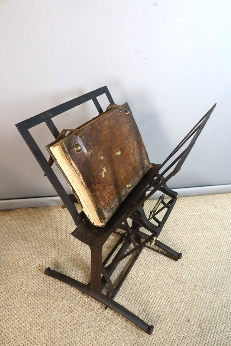 Porte-documents en fer forgé début XIXème siècle-photo-1