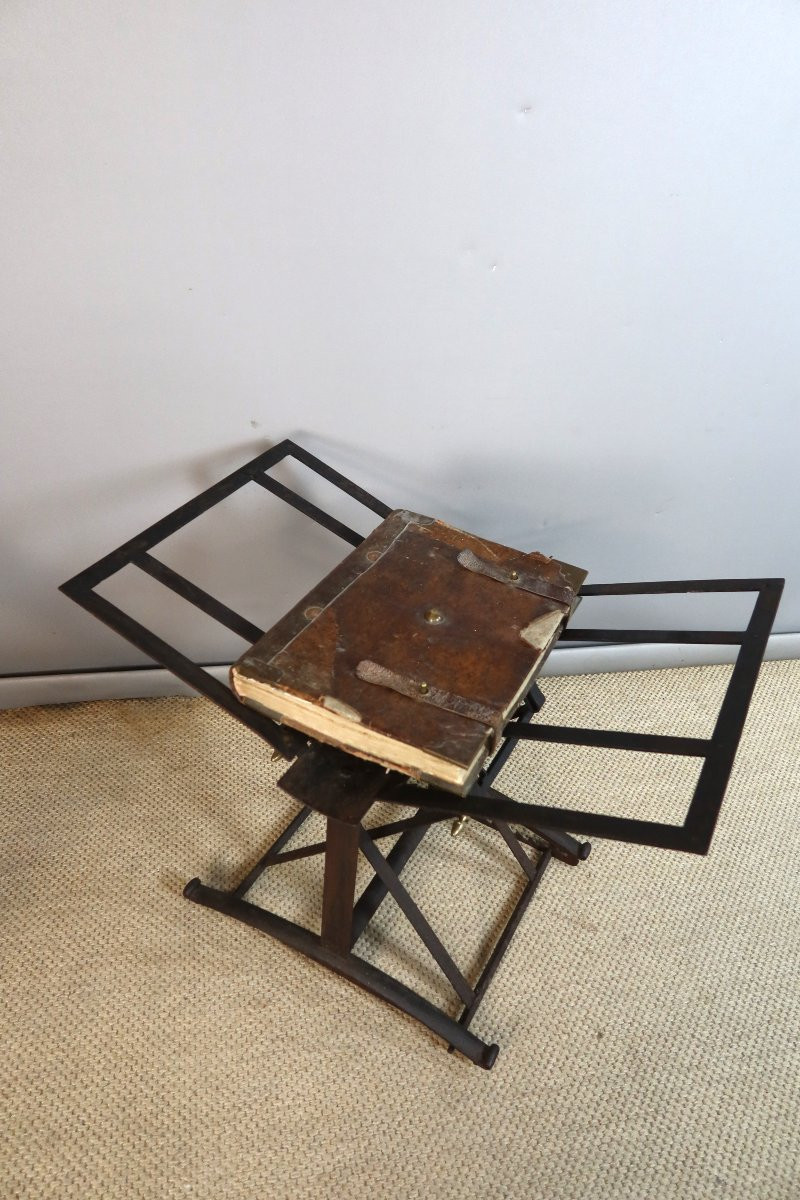 Porte-documents en fer forgé début XIXème siècle-photo-3