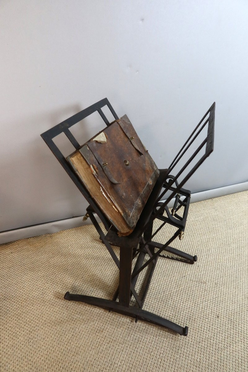 Porte-documents en fer forgé début XIXème siècle-photo-4