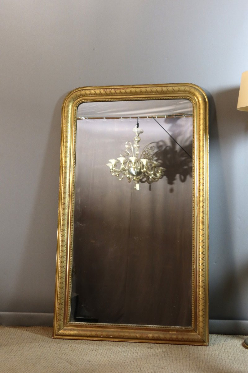 Grand miroir doré Louis Philippe-photo-3