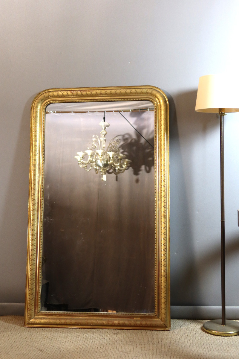 Grand miroir doré Louis Philippe-photo-1