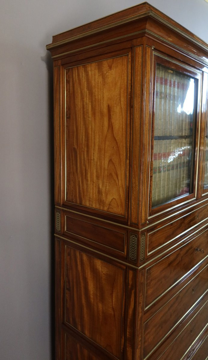 Secrétaire en acajou fin de l'époque Louis XVI-photo-1