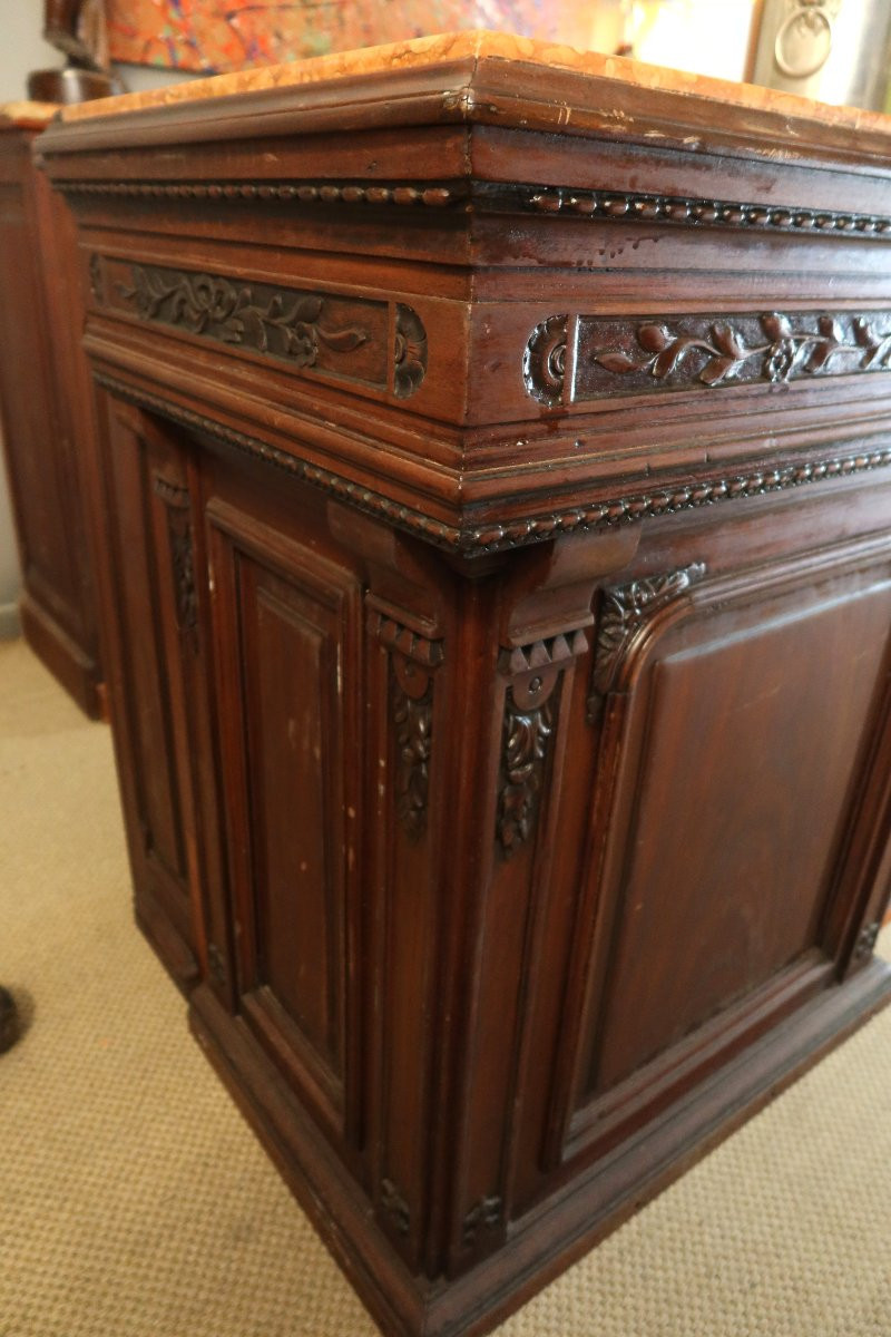 Grand bar et son meuble arrière en chêne-photo-4