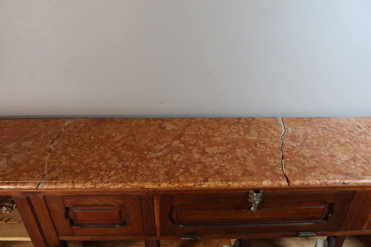 Grand bar et son meuble arrière en chêne-photo-1