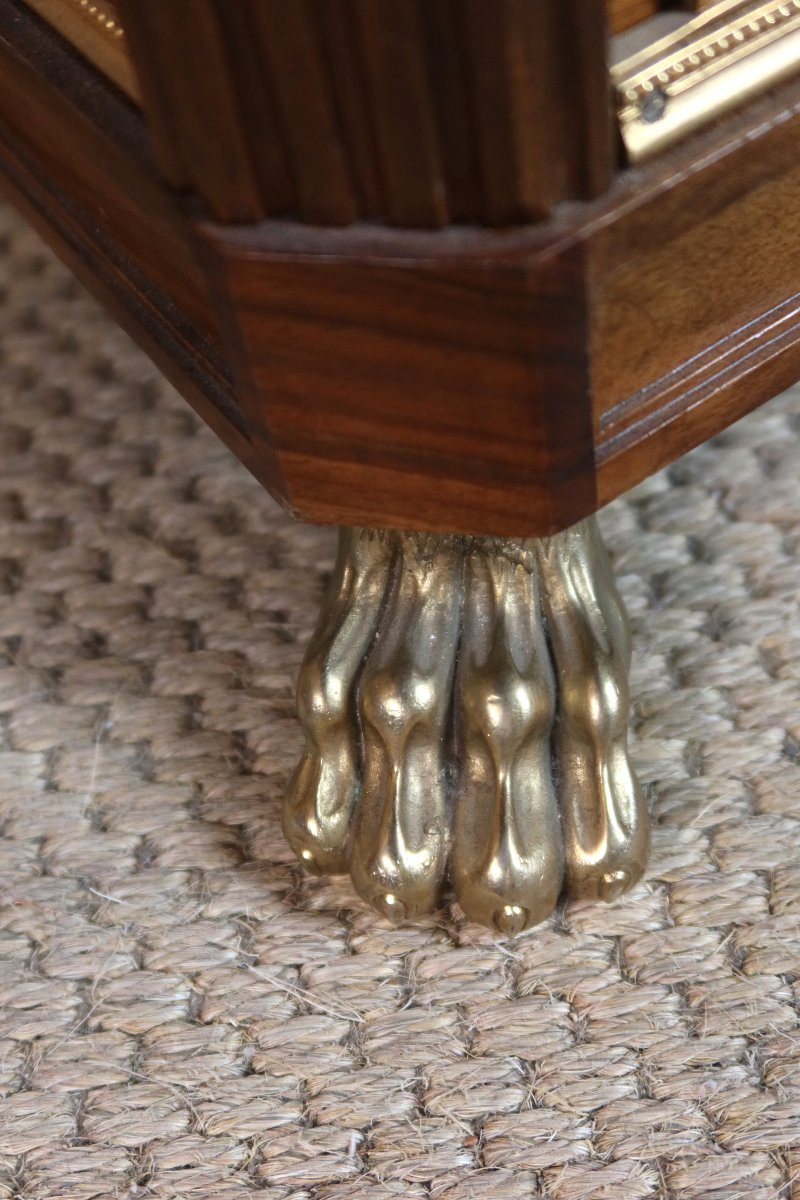 Banc coffre en noyer époque XXème siècle-photo-2