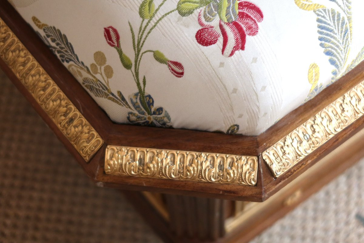 Banc coffre en noyer époque XXème siècle-photo-2