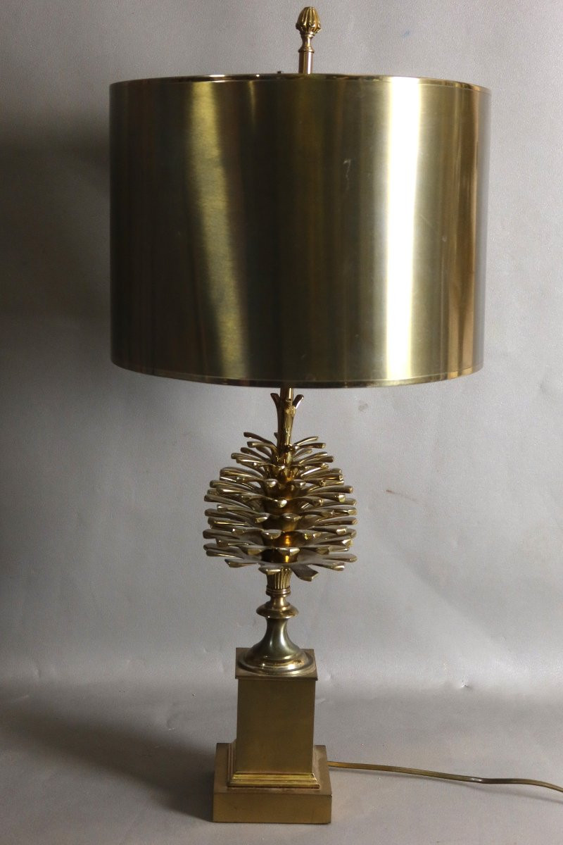 Lampe en bronze de la Maison Charles à Paris-photo-1