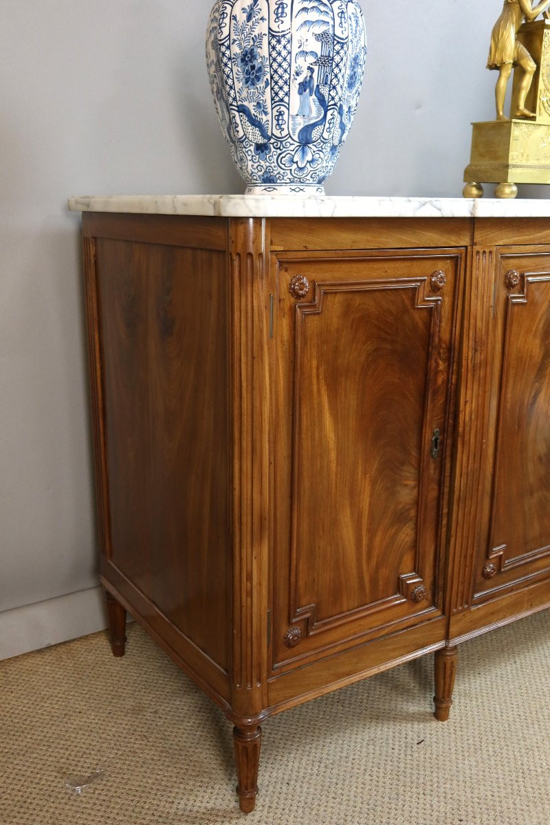 Louis XVI Period Mahogany Sideboard Stamped Dester-photo-2
