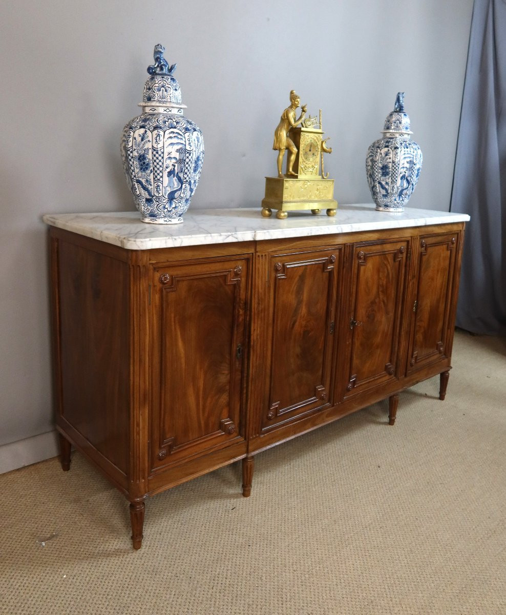 Louis XVI Period Mahogany Sideboard Stamped Dester-photo-4