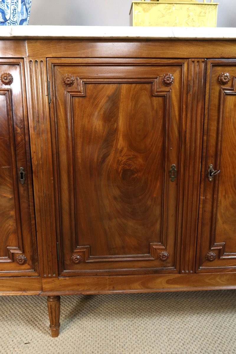 Louis XVI Period Mahogany Sideboard Stamped Dester-photo-1
