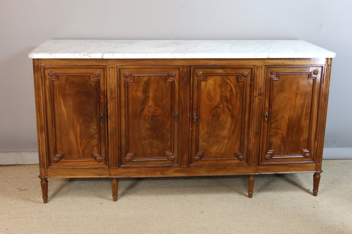 Louis XVI Period Mahogany Sideboard Stamped Dester-photo-3
