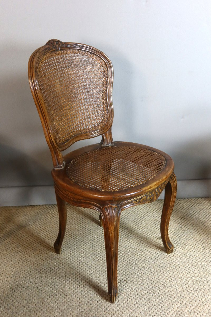 Set Of Six Louis XV Style Chairs-photo-2