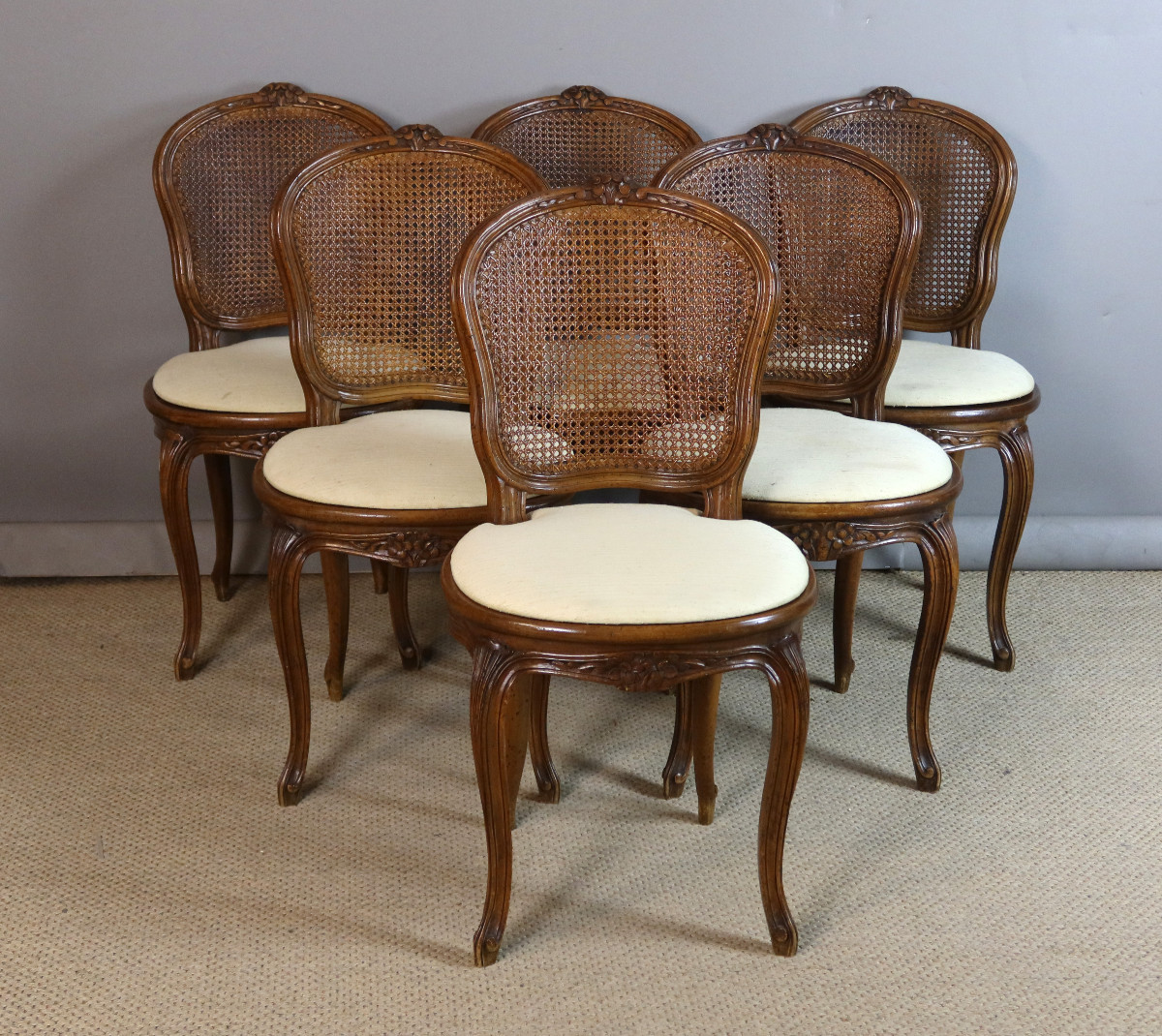 Set Of Six Louis XV Style Chairs