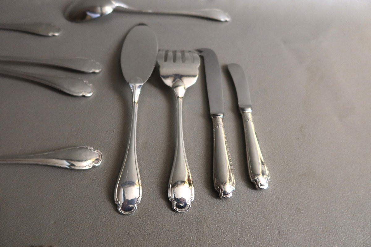 Christofle 130-piece Pompadour Flatware Set-photo-4