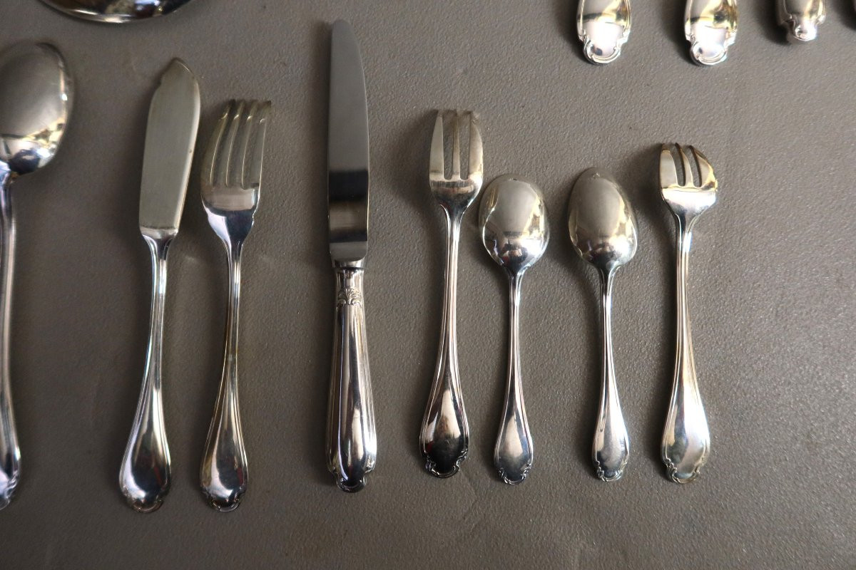Christofle 130-piece Pompadour Flatware Set-photo-2
